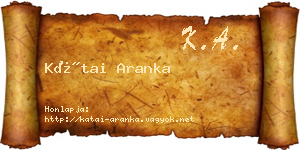 Kátai Aranka névjegykártya