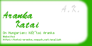 aranka katai business card